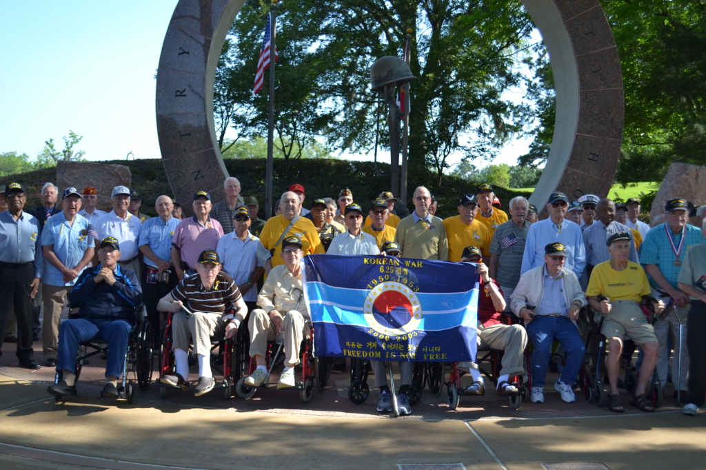 Community members celebrated local Korean War vets on Saturday, May 16 at  Cascade Park. Photo by Janelle Floyd