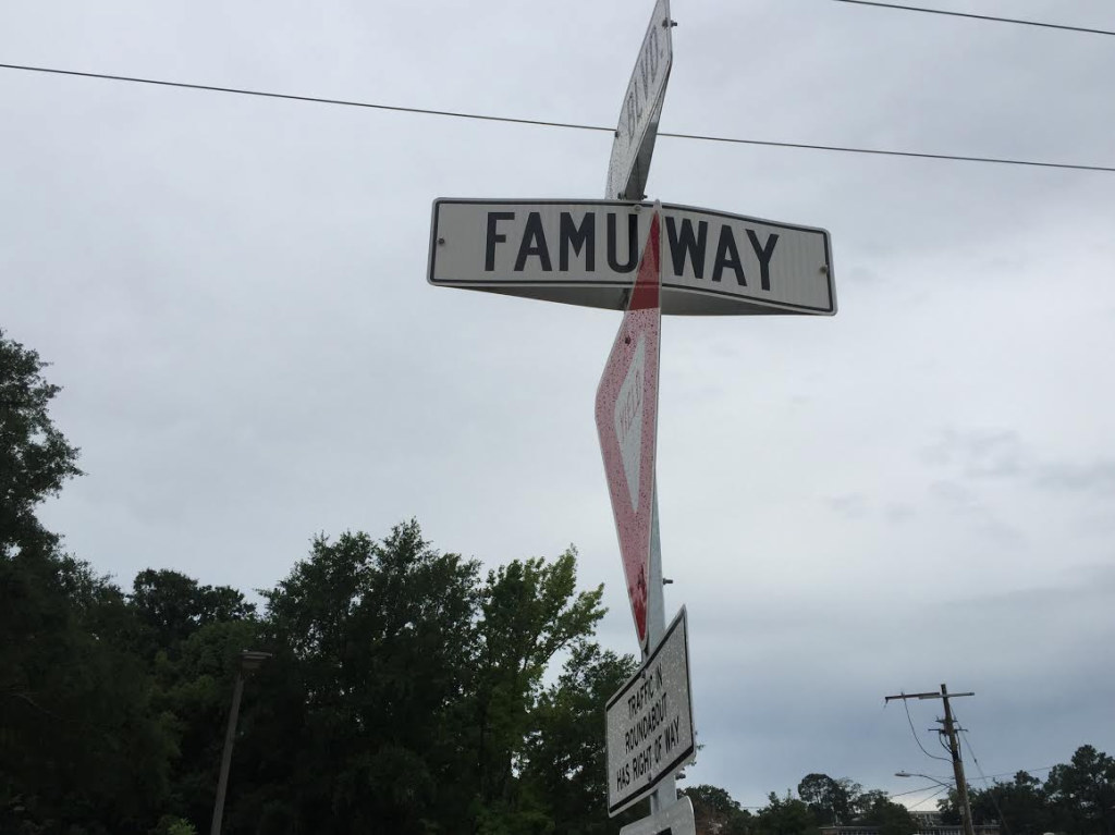 Snapshots of one of the new round abouts on FAMU way is a preview of what enhancements the roadway is to recieve. Photos by LaDarius Calhoun