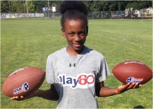 Tonie Morgan is looking for yet another victory in the NFL-sponsored kick, punt, pass competition.  Photos by St. Clair Murraine