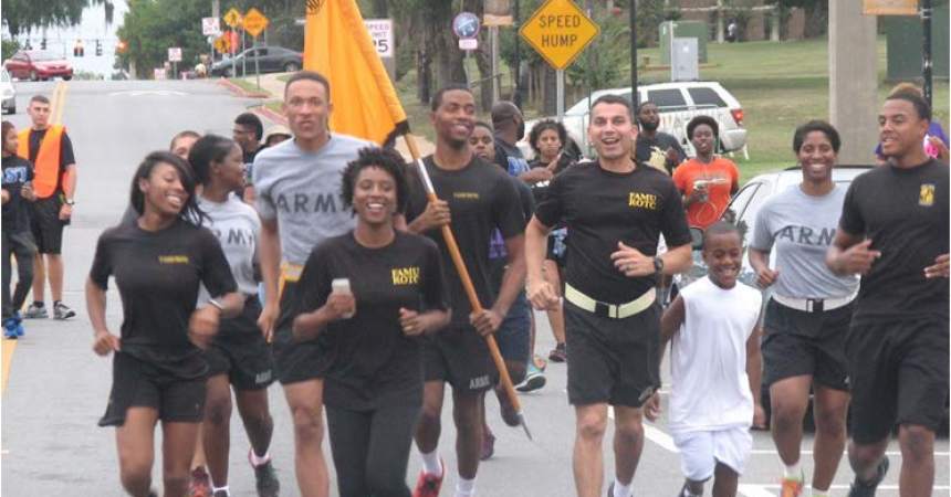 ARMY ROTC Holds Suicide Prevention Awareness Walk/Run