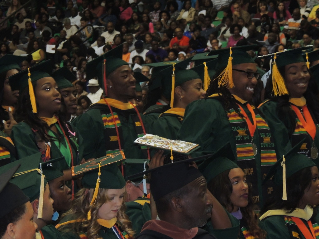 FAMU students stood as their respective colleges were announced. Photo by Diamond  Hunt-Coleman