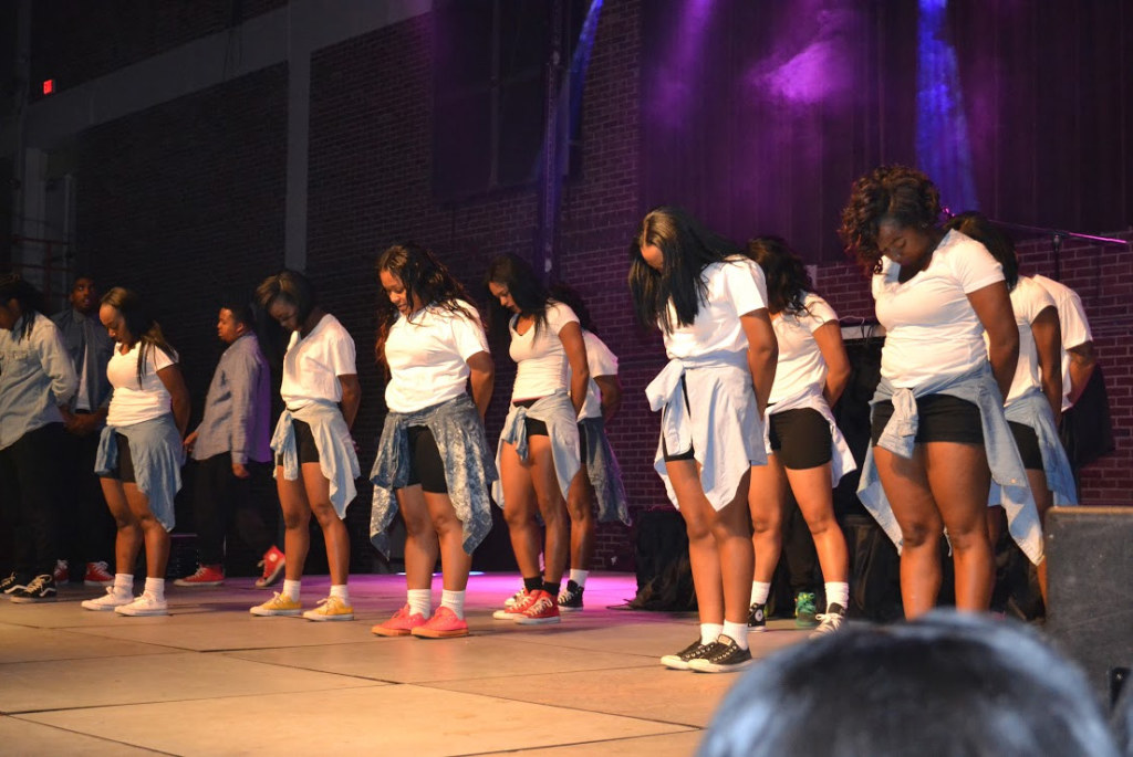  Unity dance team prepared  for their  routine  at the peak of the event. Photos by Nadia Felder 