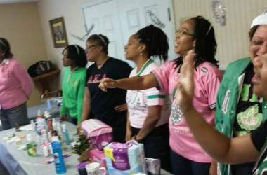 Chi Upsilon Omega shares the Christmas  spirit as Santas for seniors