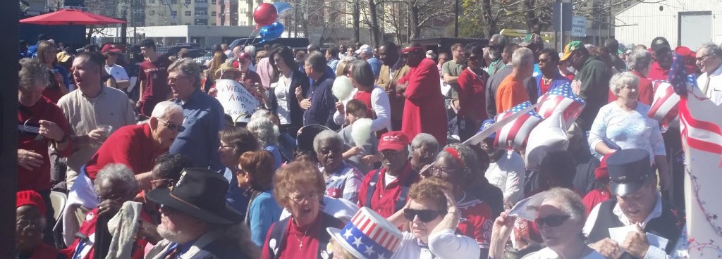 Thousands of Tallahassee residents showed up to support the city's campaign for the return of Amtrak service between New Orleans and Jacksonville.  Photo by Shamara Bizzle