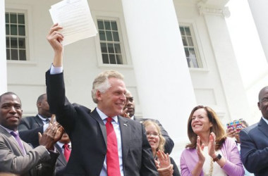 Gov. Terry McAuliffe restores voting rights of 206,000  Virginians, including disenfranchised African-Americans