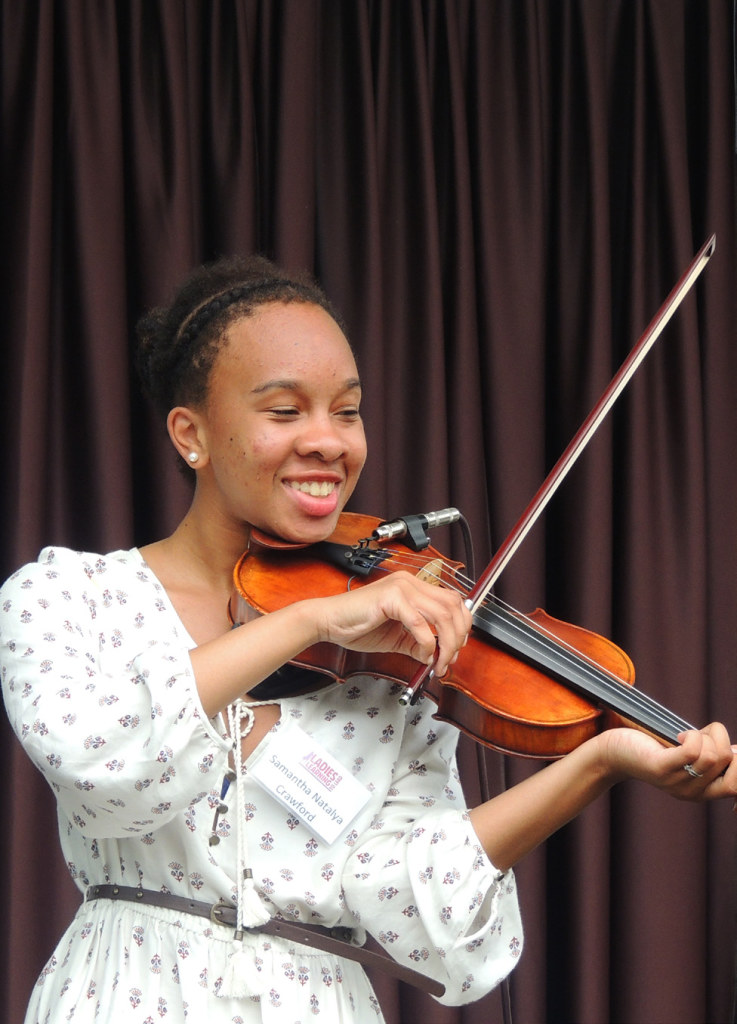 Samantha Crawford, played the violin during the festival. 