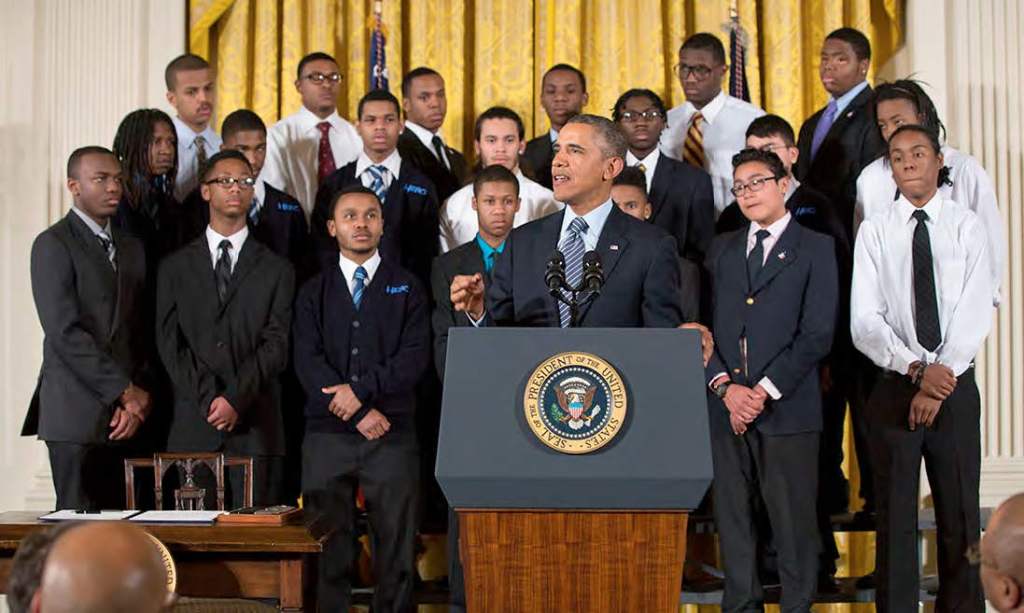 President Obama announcing the My Brother's Keeper initiative on Feb. 27, 2014. Photo courtesy of Pete Souza/White House