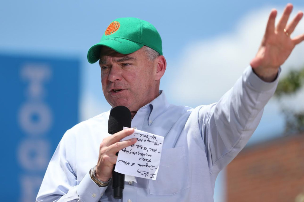 Democratic vice presidential nominee Tim Kaine made an impression on FAMU  students during a recent campaign stop in Tallahassee. Photo courtesy Tallahassee Democrat/ Joe Rondon 