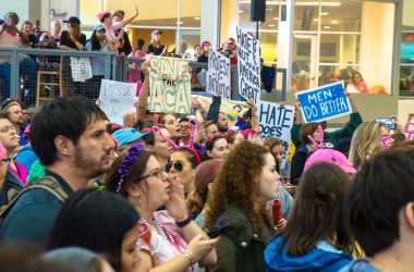 Women show solidarity in protest march