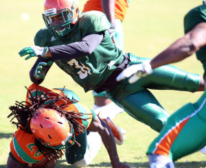 FAMU’s football team had an up-tempo scrimmage this past Saturday. Photo by Vaughn Wilson 