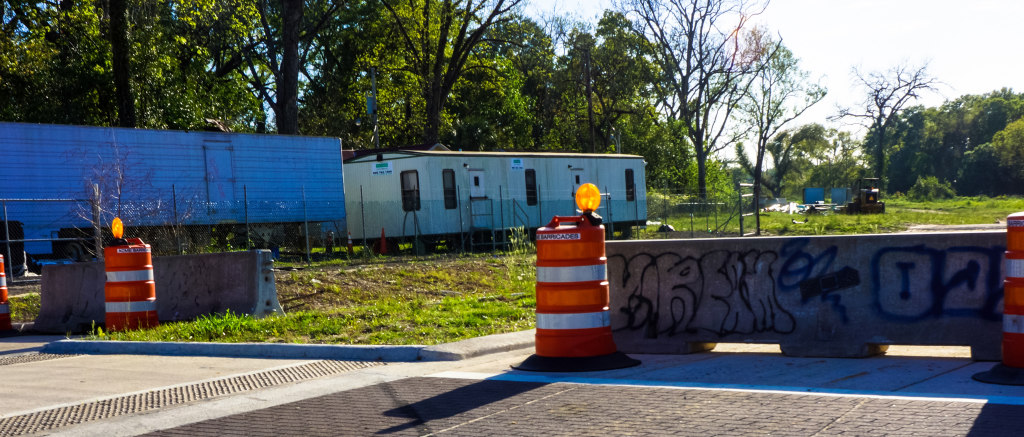 The construction is still underway for the expansion of FAMU Way to Lake Bradford road. Photo by Elegance Davis