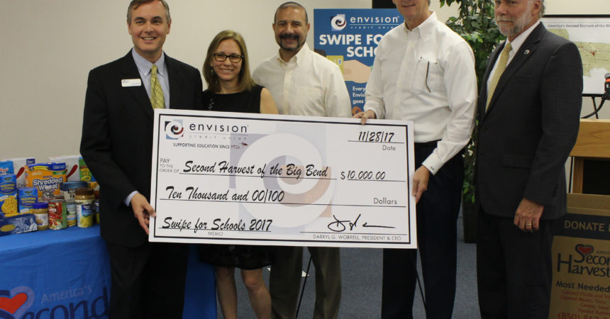 Envision Credit Union donates $10,000 to  Second Harvest