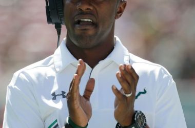 Taggart talks QBs, DEs, GPAs