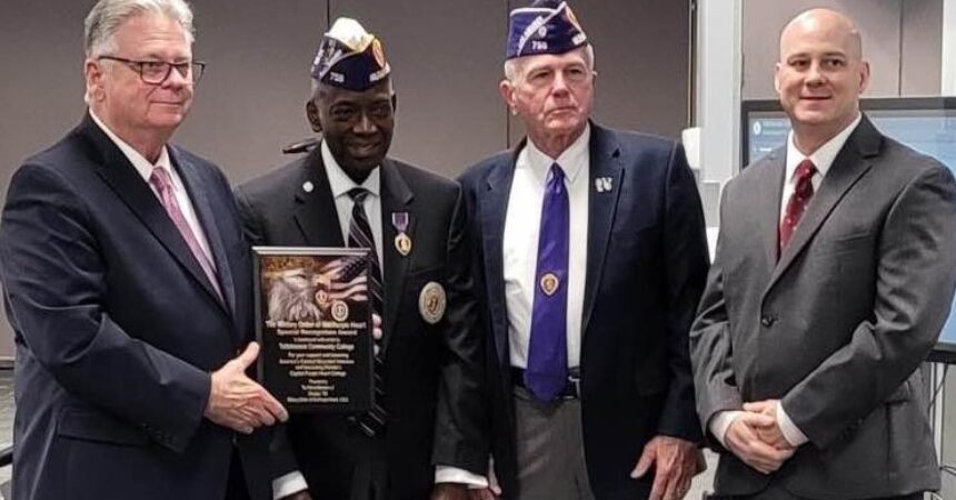 TCC recognized as first Purple Heart Capital College in the country