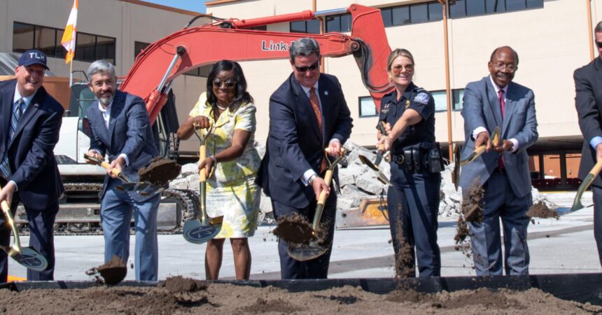 City breaks ground on  $28 million international processing facility at airport