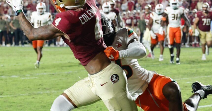 Late interception secures win over Miami for FSU